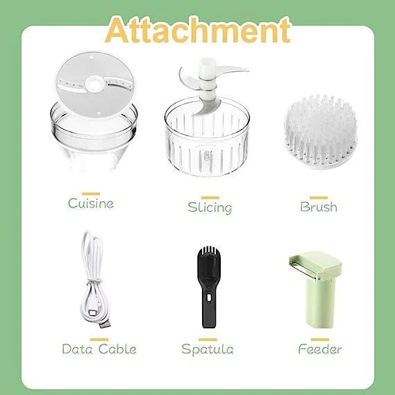 4-In-1 Mincer Slicer Cordless Chopper Food Cutter