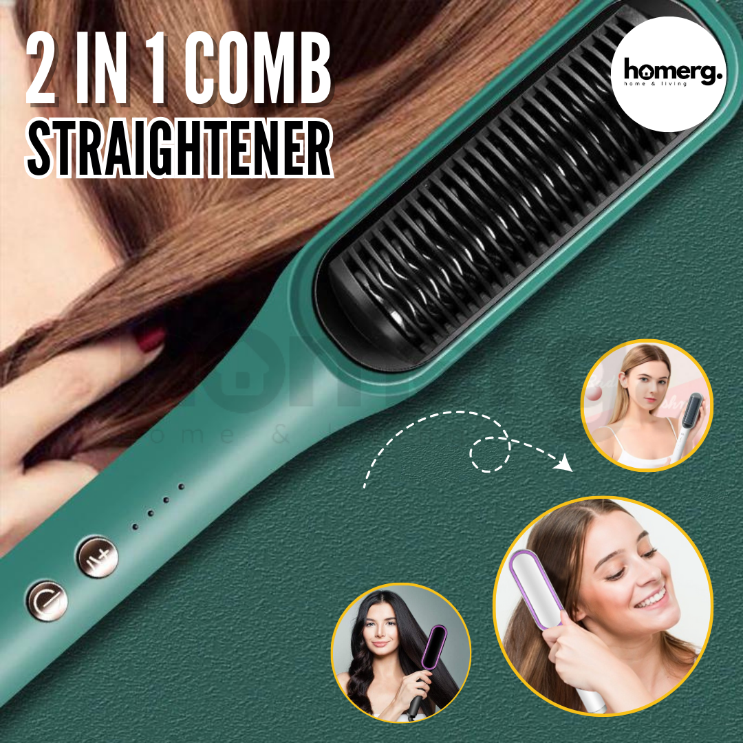 2 in 1 Hair Straightener Comb