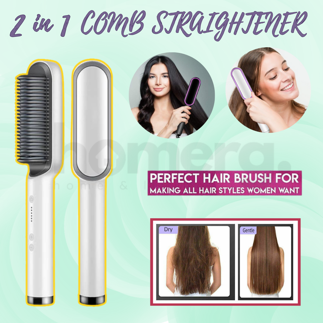 2 in 1 Hair Straightener Comb