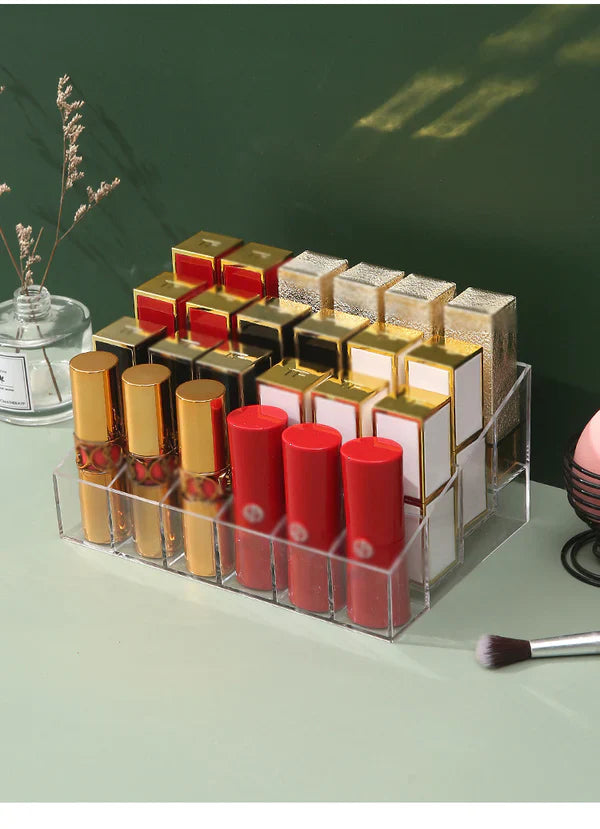 24 Grid Acrylic Lipstick/Cosmetic Organizer - (HIGH Quality)