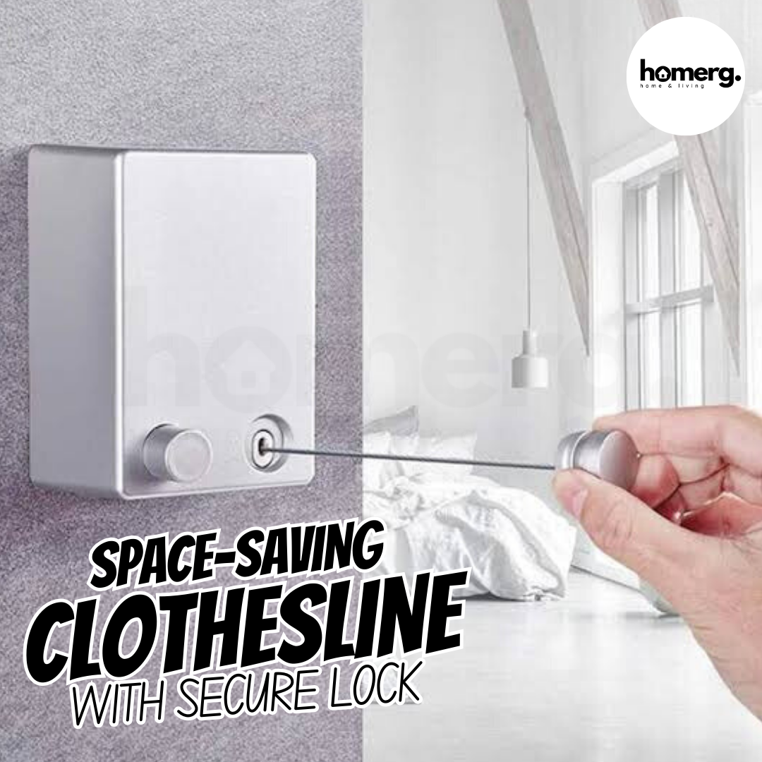 Space-Saving Retractable Heavy Duty Clothesline