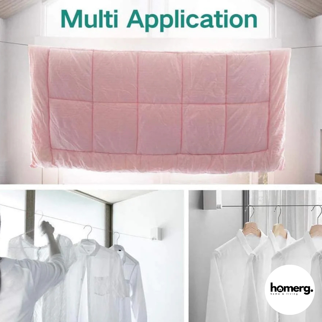 Space-Saving Retractable Heavy Duty Clothesline