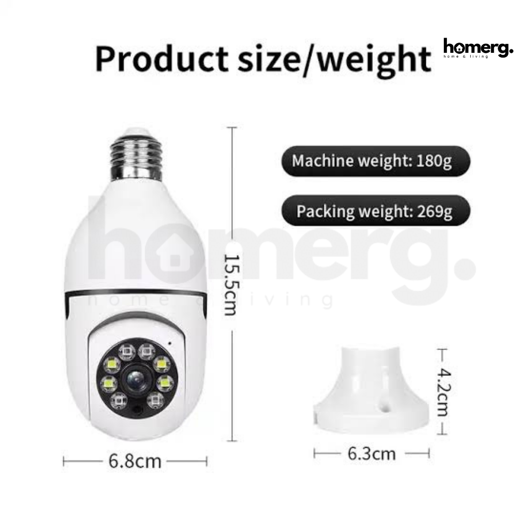 Wireless Wifi Bulb Security Camera