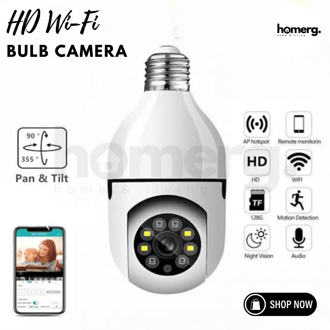Wireless Wifi Bulb Security Camera