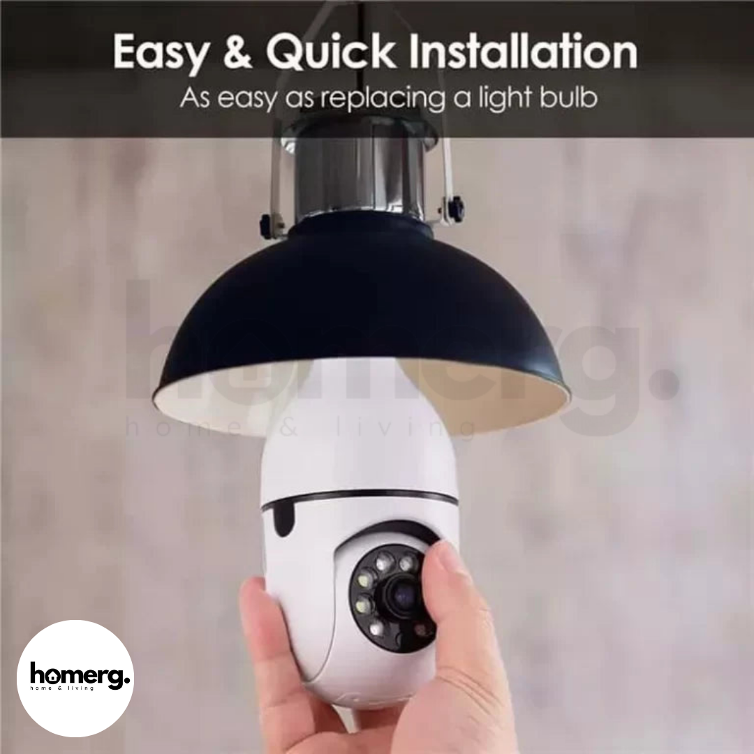 Wireless Wifi Bulb Security Camera