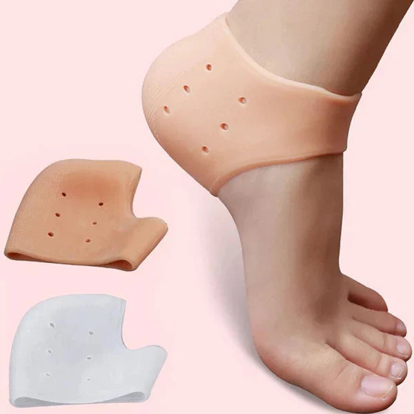 1 Pair (2PCS) Silicone Heel Protector Anti Crack Heel Protector