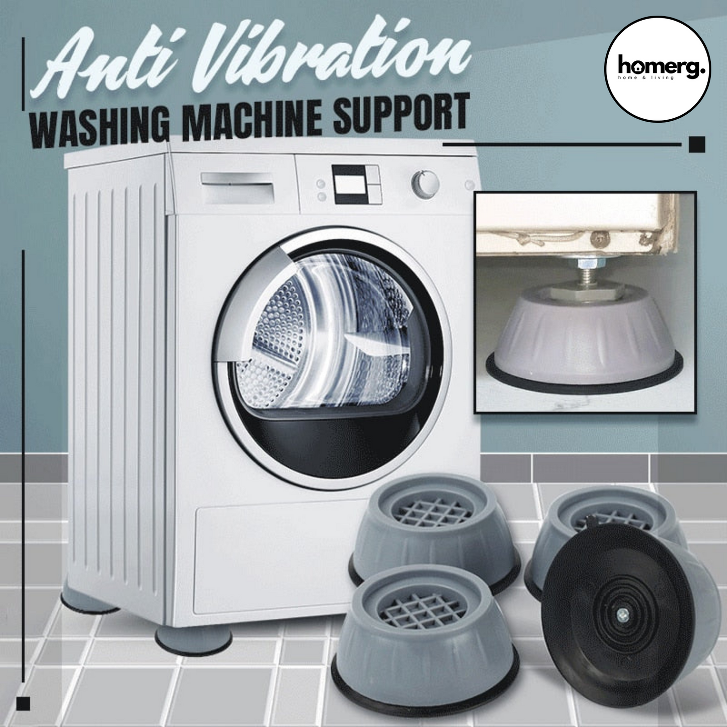 Anti Vibration Washing Machine Pads - (PACK OF 4)