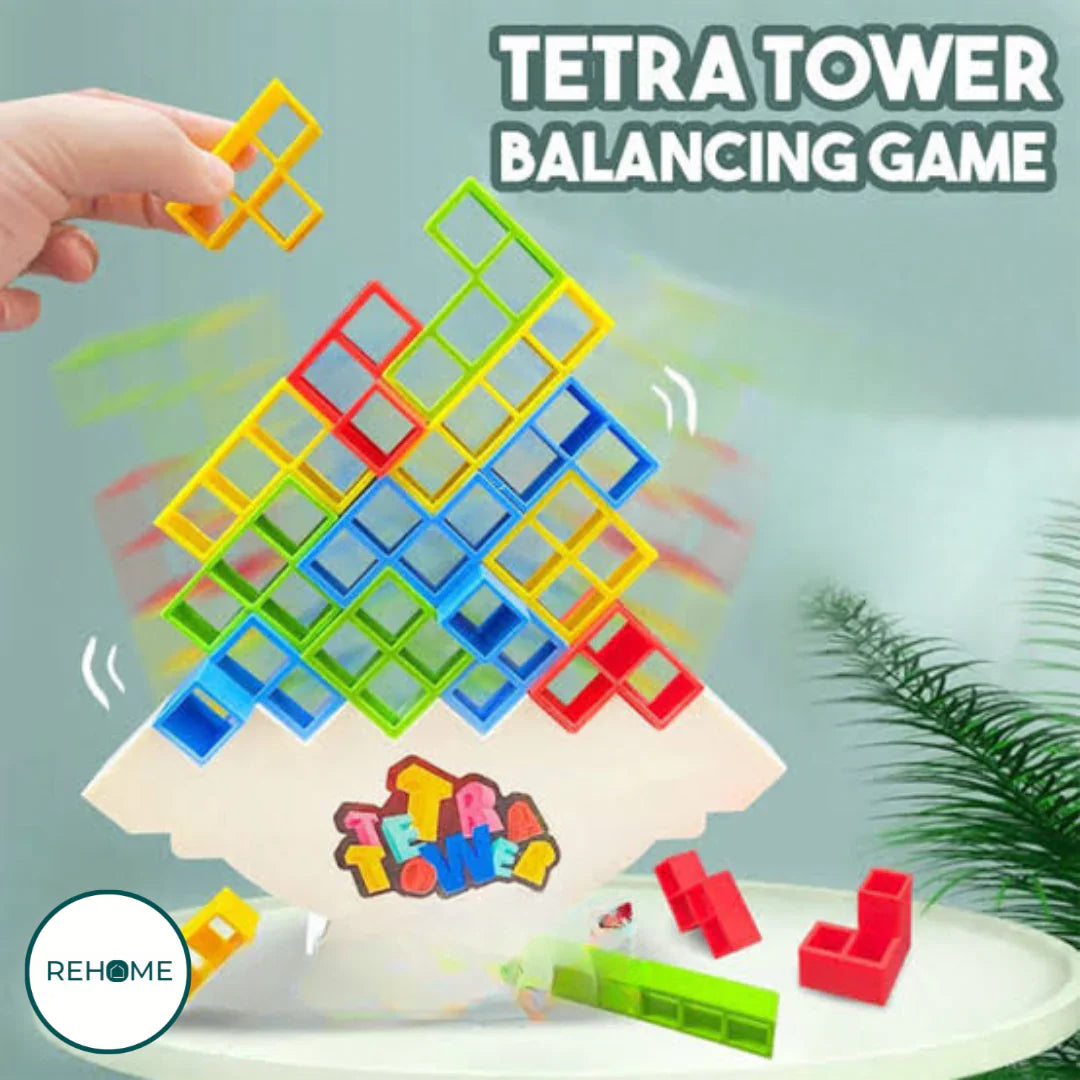 Tetra Tower Balancing Game