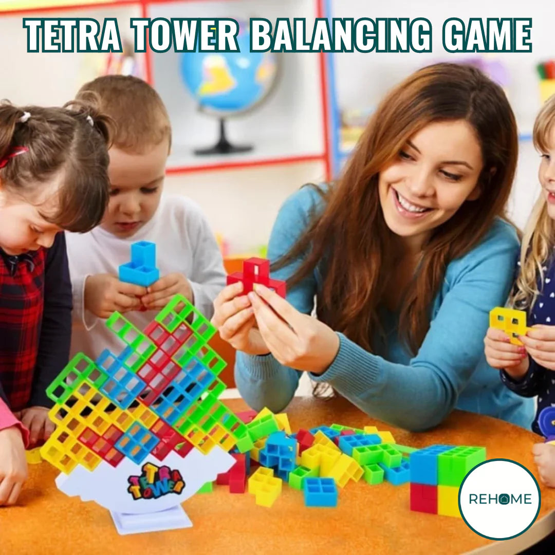 Tetra Tower Balancing Game