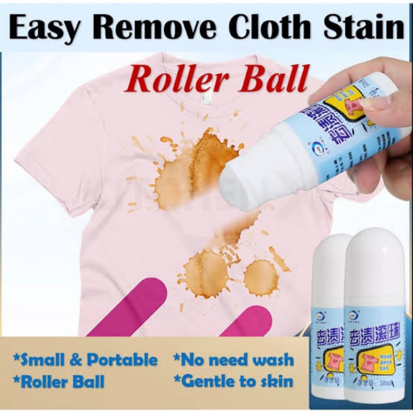 Portable Magic Stain Roll-on Cleaner