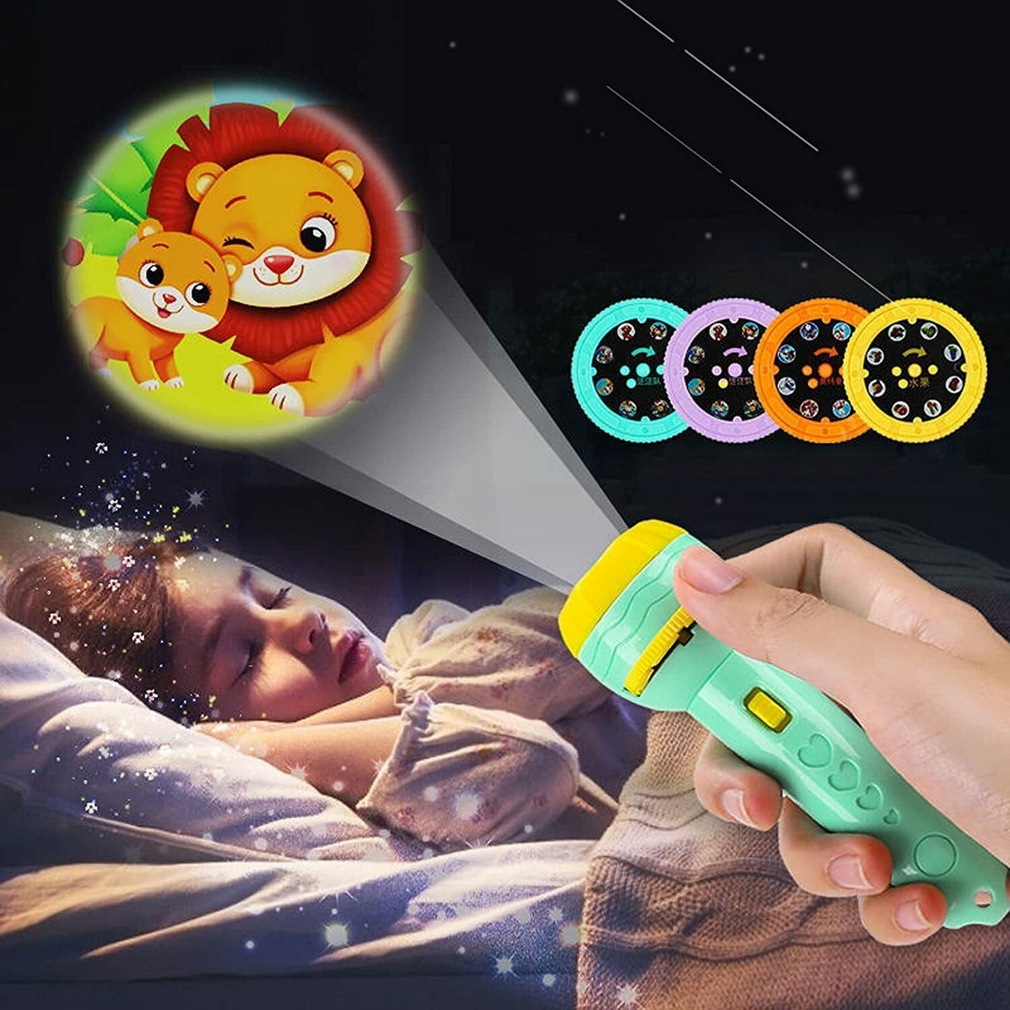 Kids Fun Slide Projector Torch