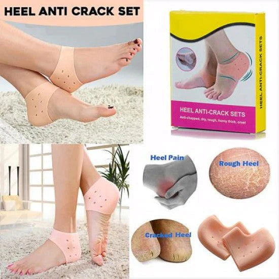 1 Pair (2PCS) Silicone Heel Protector Anti Crack Heel Protector