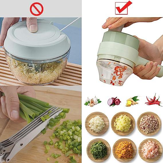 4-In-1 Mincer Slicer Cordless Chopper Food Cutter