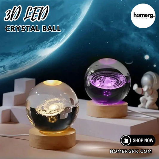 3D LED Crystal Ball Lamp - (IMPORTED)