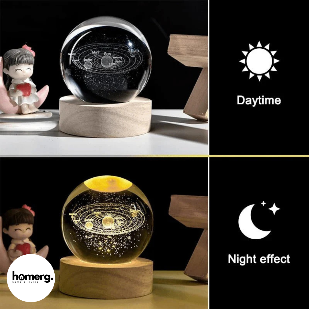 3D LED Crystal Ball Lamp - (IMPORTED)