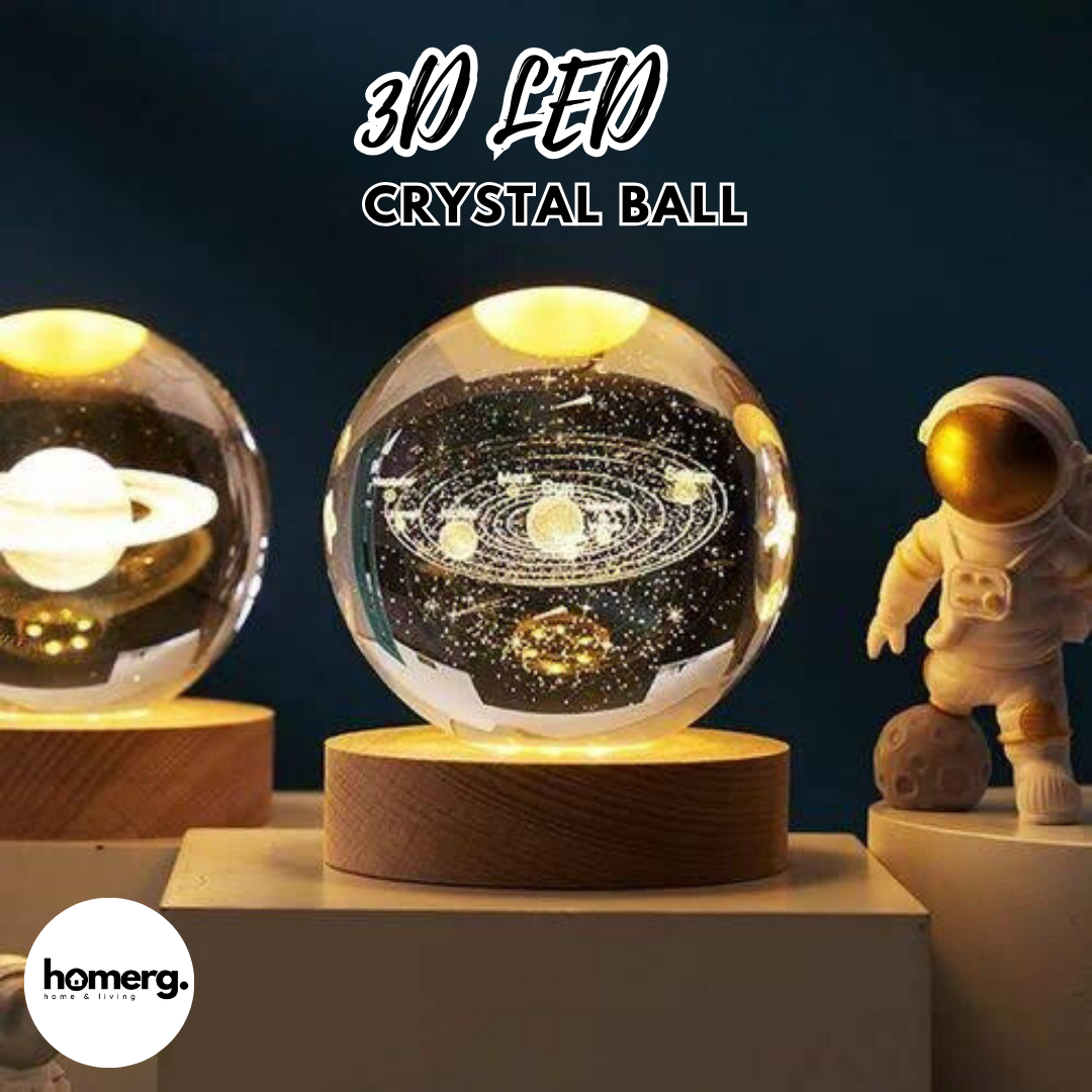 3D LED Crystal Ball Lamp - (IMPORTED)