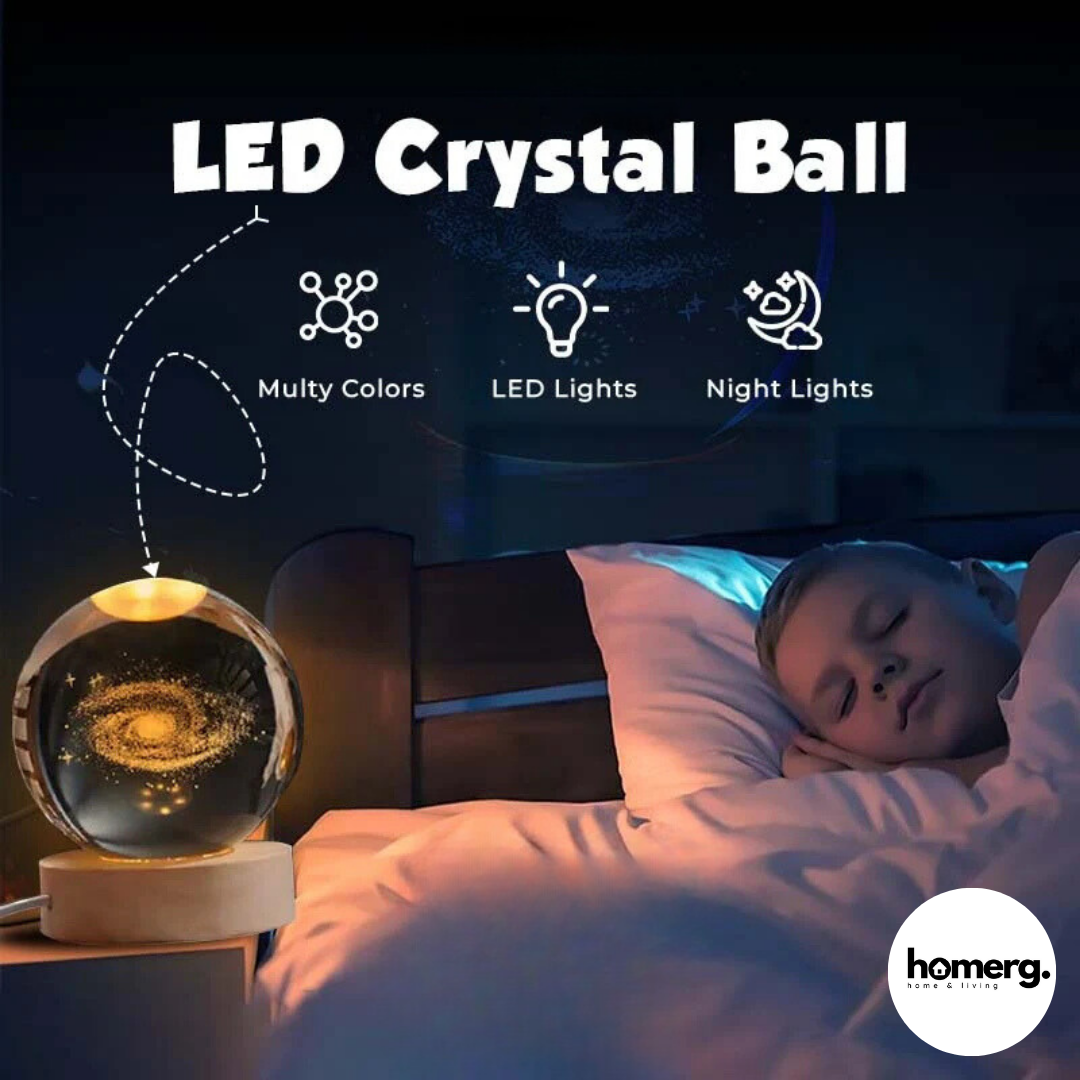 3D LED Crystal Ball Lamp - (IMPORTED)