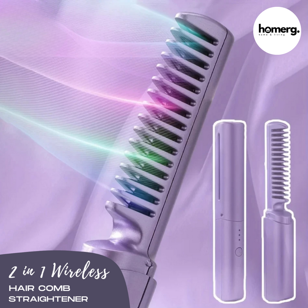 Wireless 2 in 1 Professional Hair Straightener Comb - (IMPORTED)