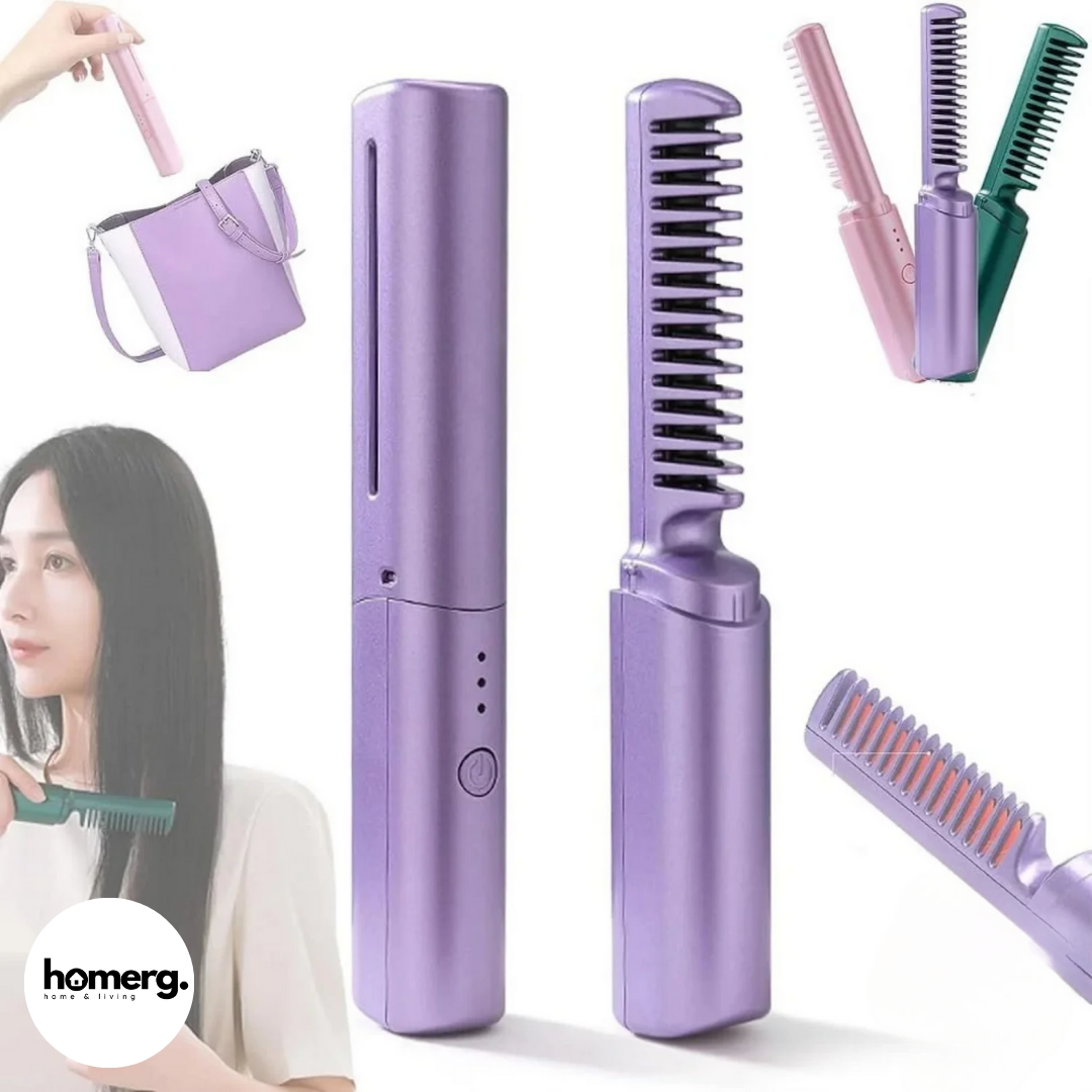 Wireless 2 in 1 Professional Hair Straightener Comb - (IMPORTED)