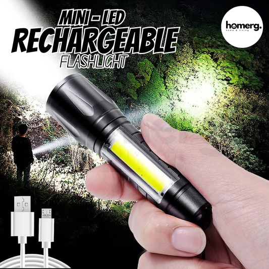 Mini Led Rechargeable Flashlight - (IMPORTED)