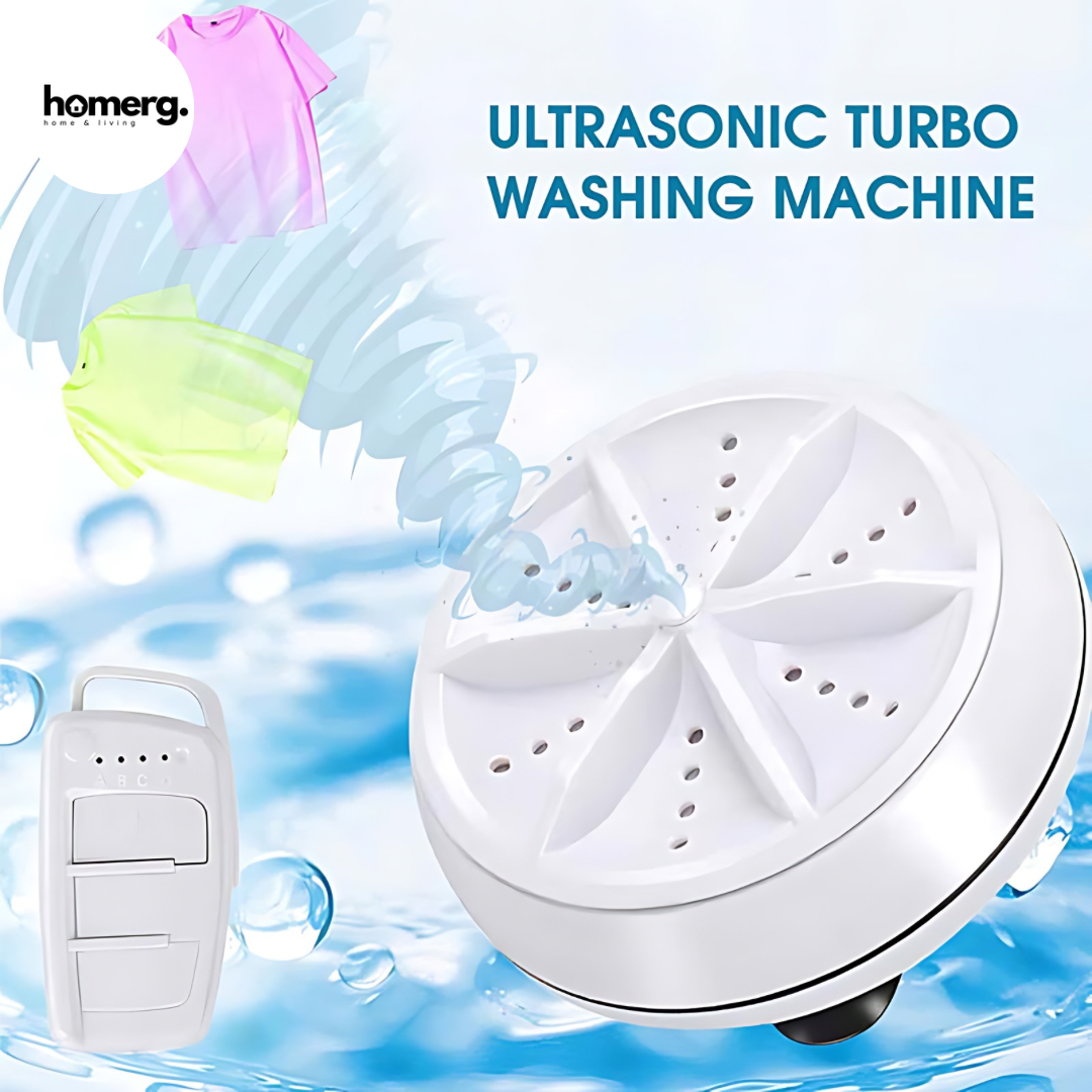 Portable Turbine Ultrasonic Washing Machine - (IMPORTED)