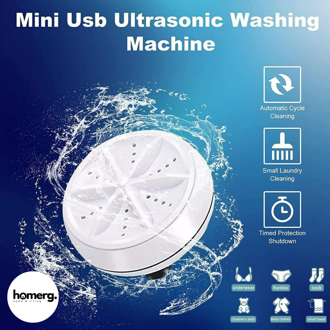 Portable Turbine Ultrasonic Washing Machine - (IMPORTED)