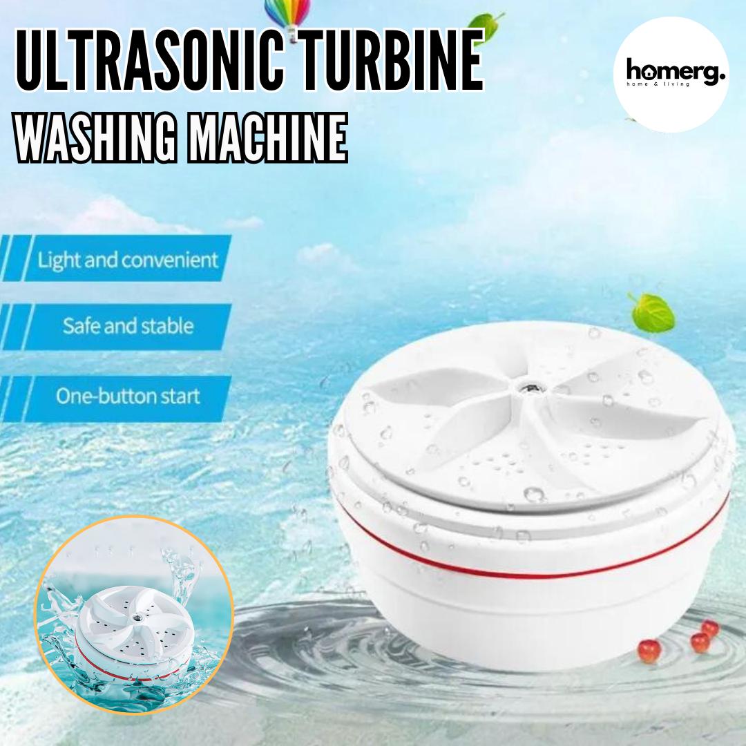 Portable Turbine Ultrasonic Washing Machine - (IMPORTED)