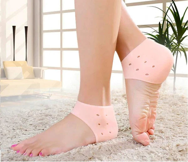 1 Pair (2PCS) Silicone Heel Protector Anti Crack Heel Protector