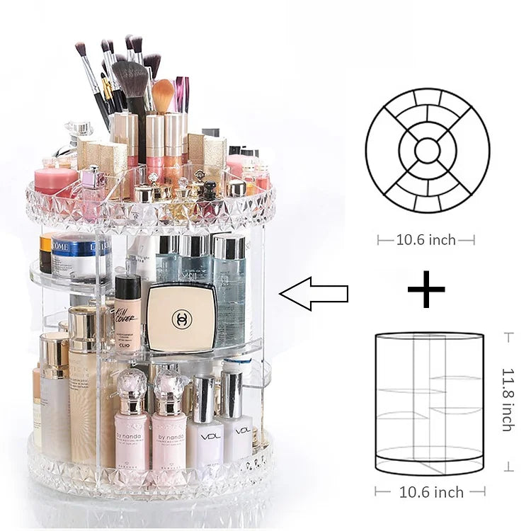 Rotating 360 Cosmetic Organizer