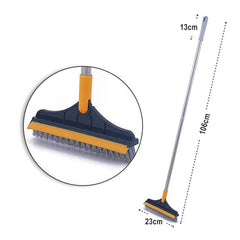 2 In 1 Long Handle Bathroom Floor Scrub Brush